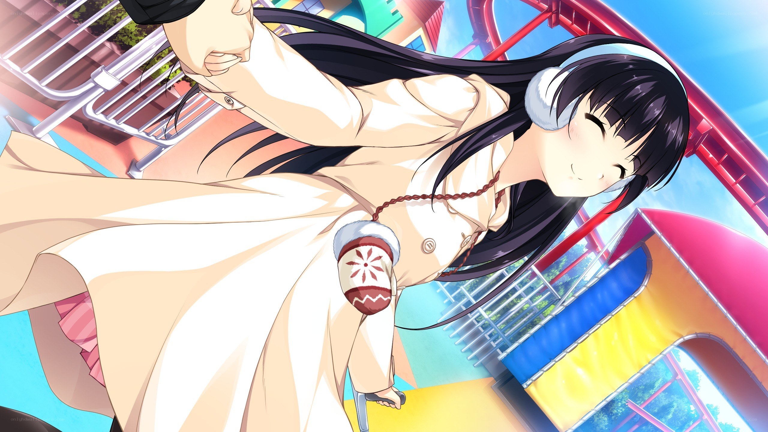anime girl at amusement park