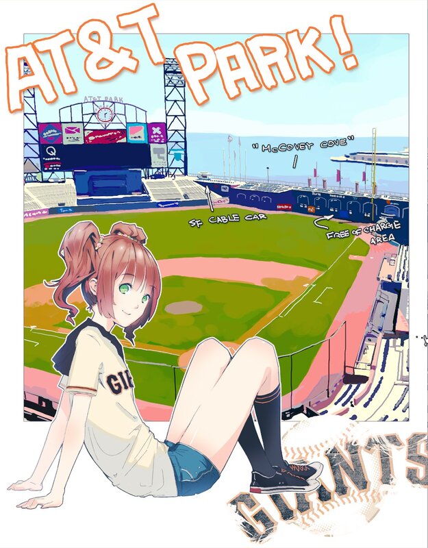Anime girl at AT&T Park