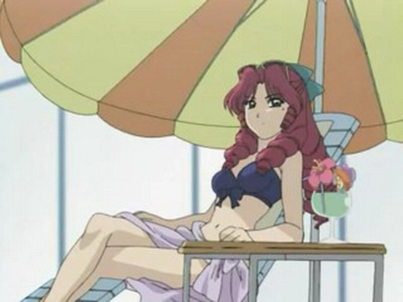 anime girl at beach