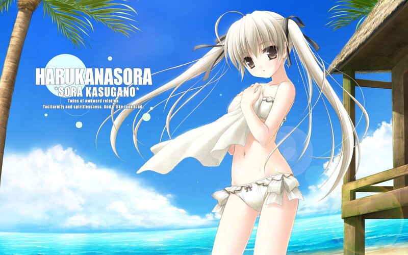 Anime Girl at Beach — Blue