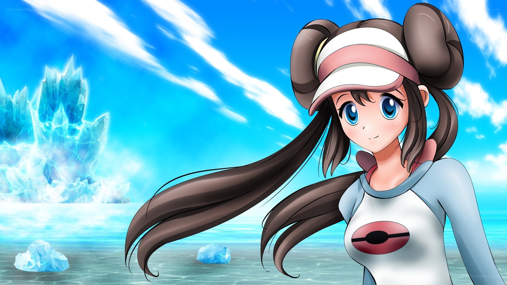 anime girl at beach
