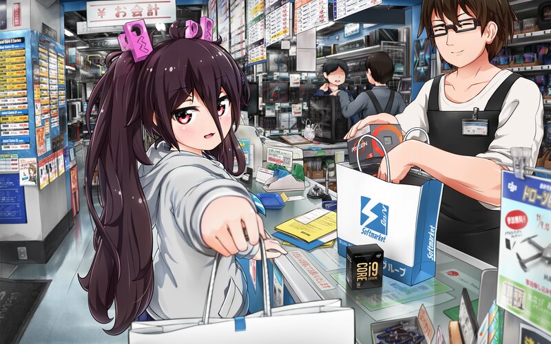 Anime Girl at Checkout