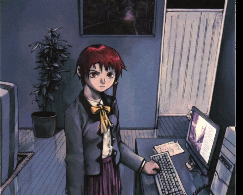 anime girl at computer
