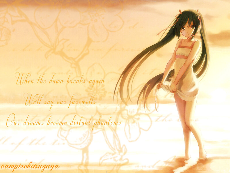 Anime Girl at Dawn — Yellow