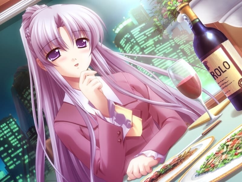 Anime Girl at Dinner
