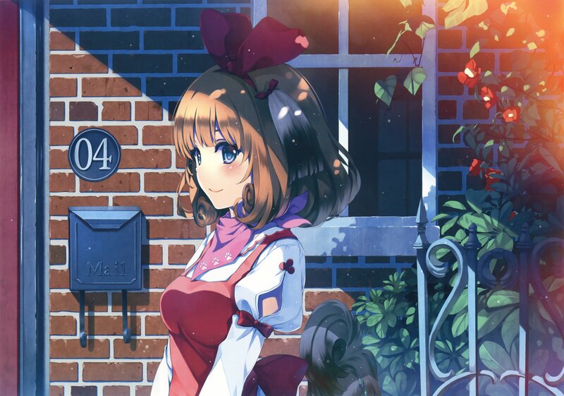 Anime Girl at Doorstep