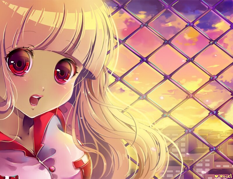 Anime Girl at Fence