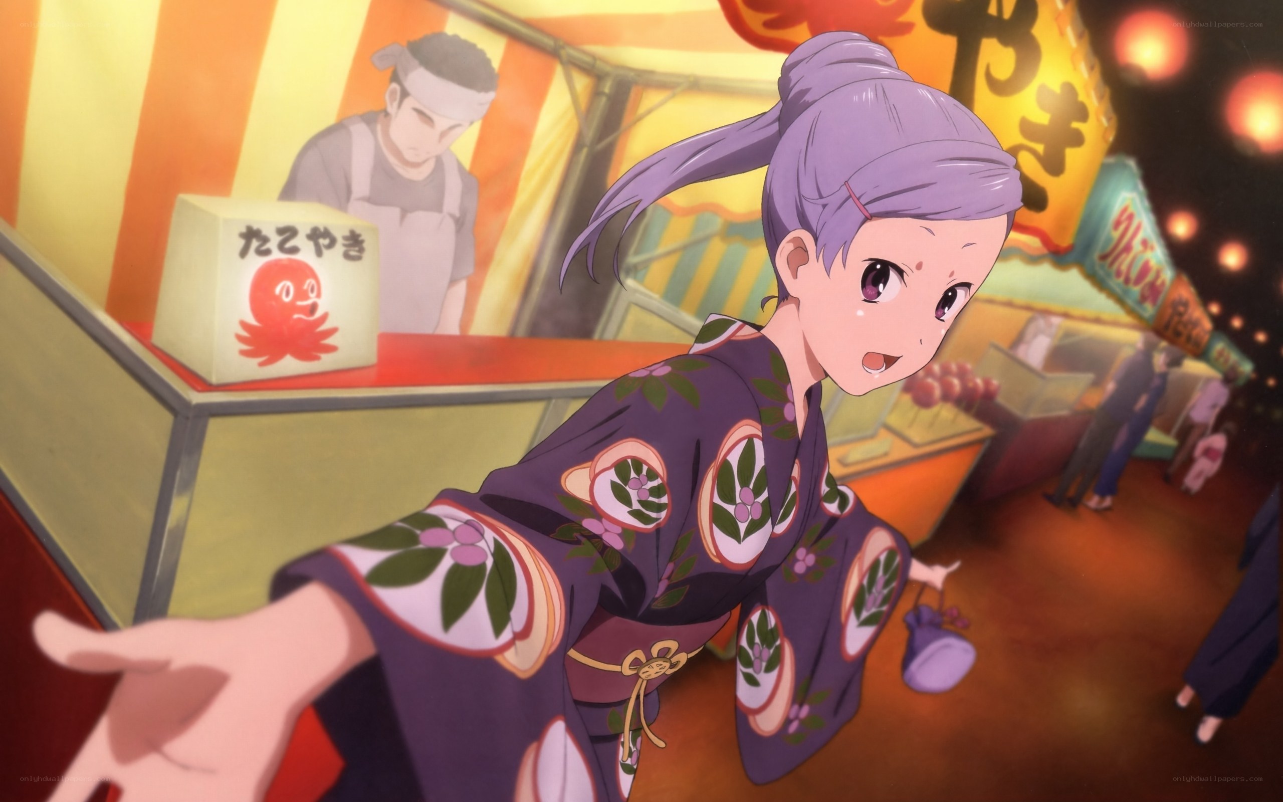 Anime girl at festival