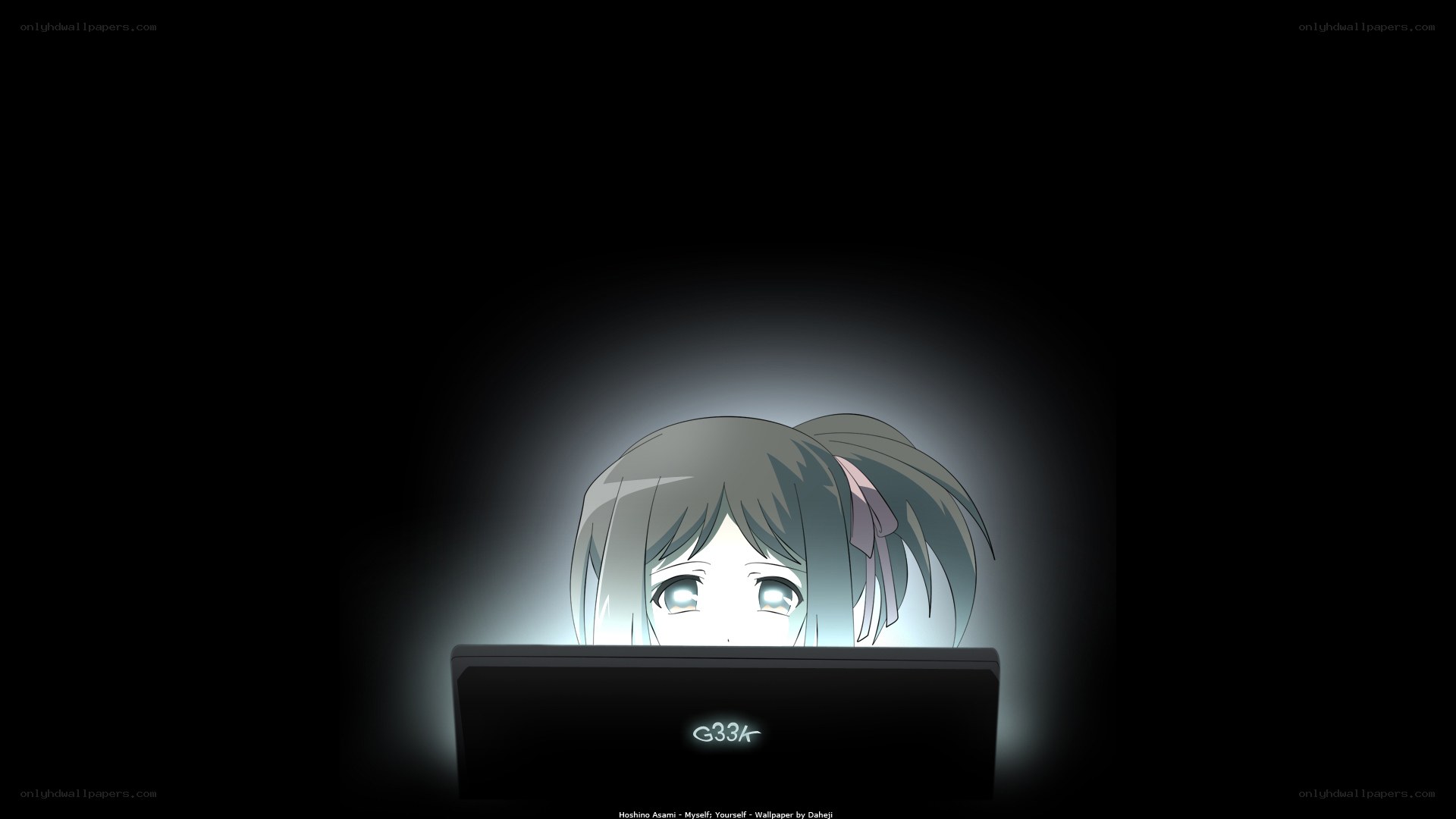 anime girl at laptop