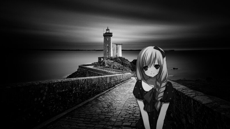 Anime Girl at Lighthouse