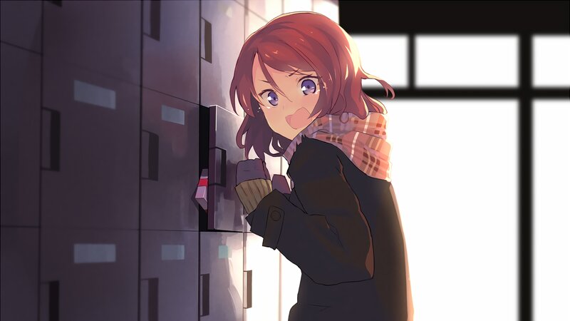 Anime Girl at Lockers