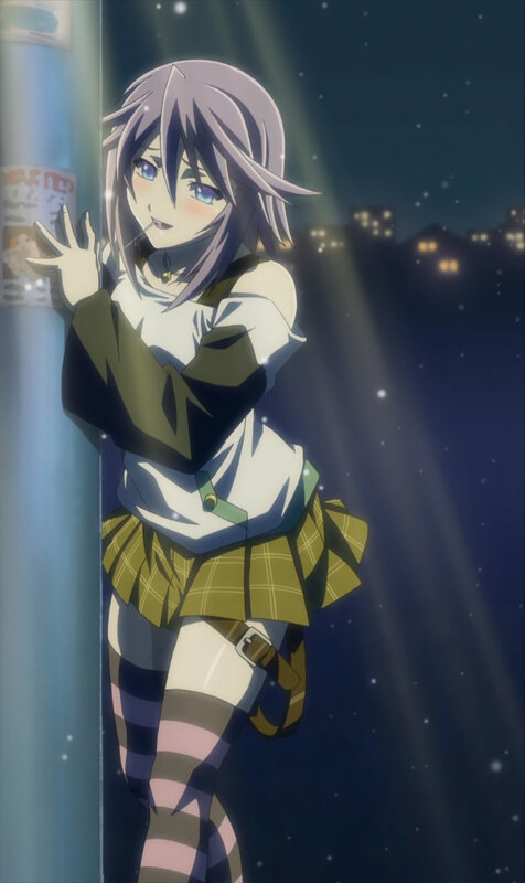 anime girl at night