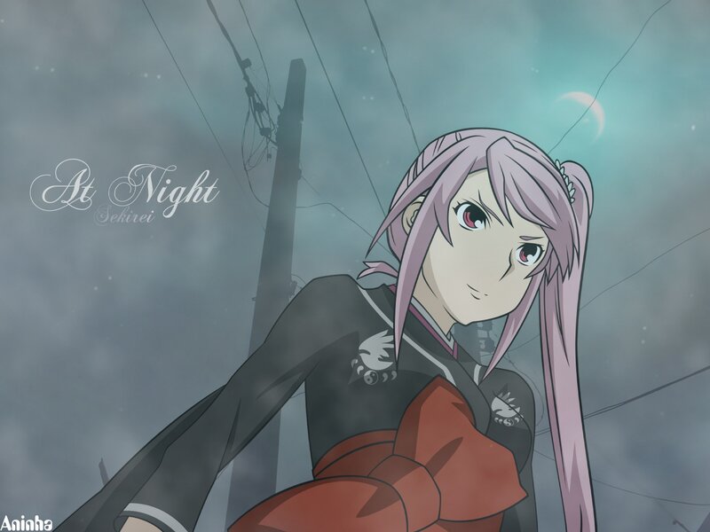 anime girl at night