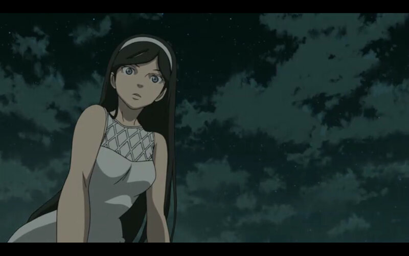 anime girl at night