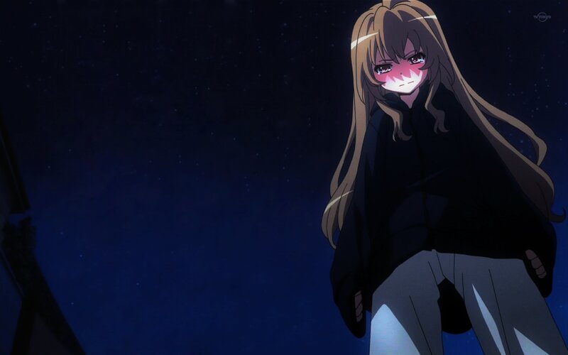 anime girl at night
