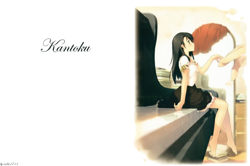 Anime girl at piano