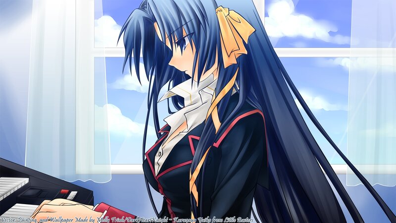 anime girl at piano