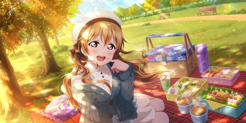 Anime Girl at Picnic — Green