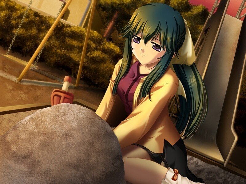 anime girl at playground