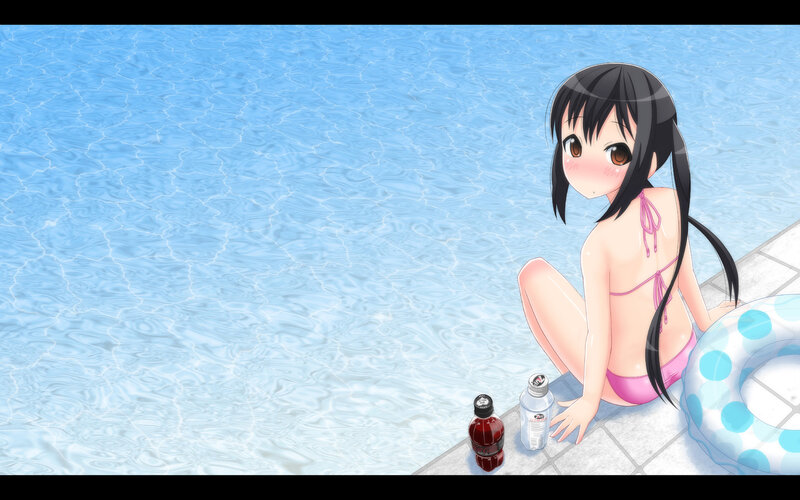 Anime Girl at Pool