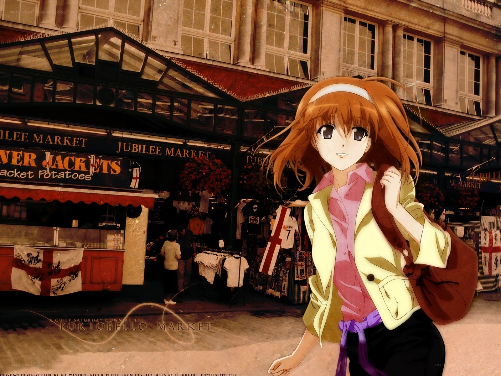 Anime girl at Portobello Market