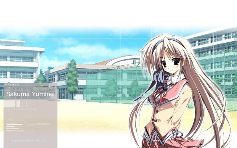Anime girl at school