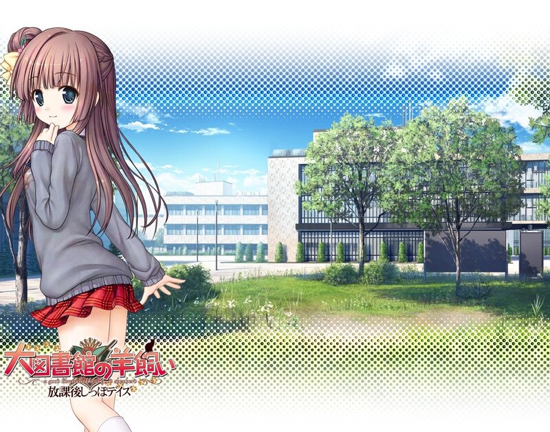 Anime girl at school