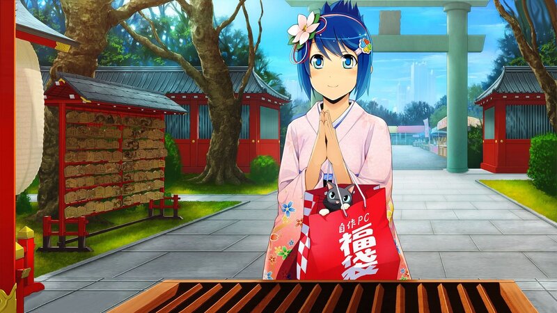 anime girl at shrine