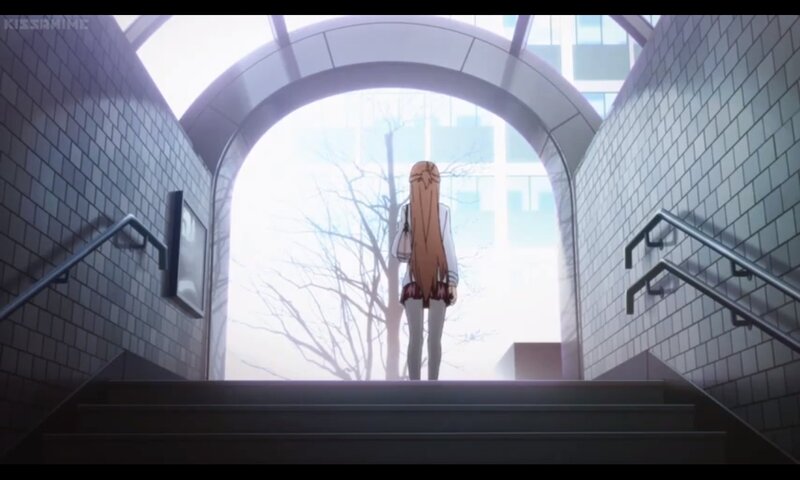 Anime Girl at Stairs