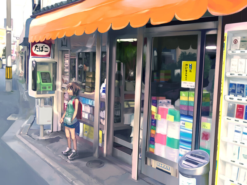Anime Girl at Store