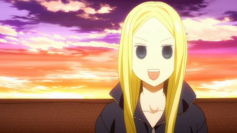 anime girl at sunset