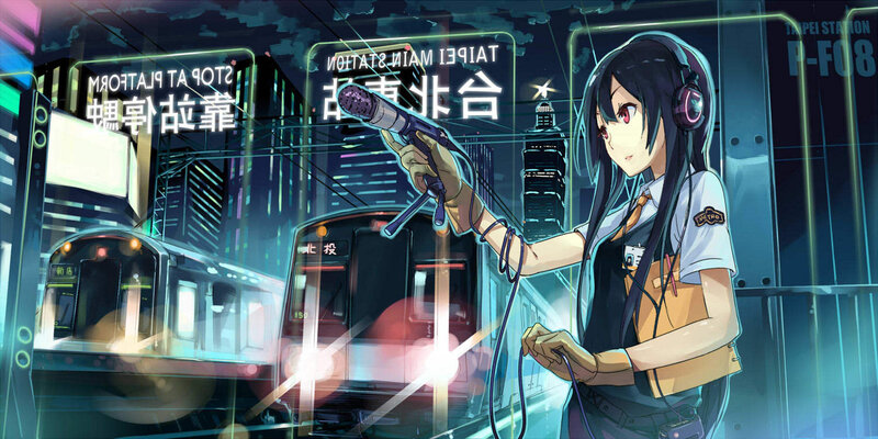 Anime girl at Taipei station