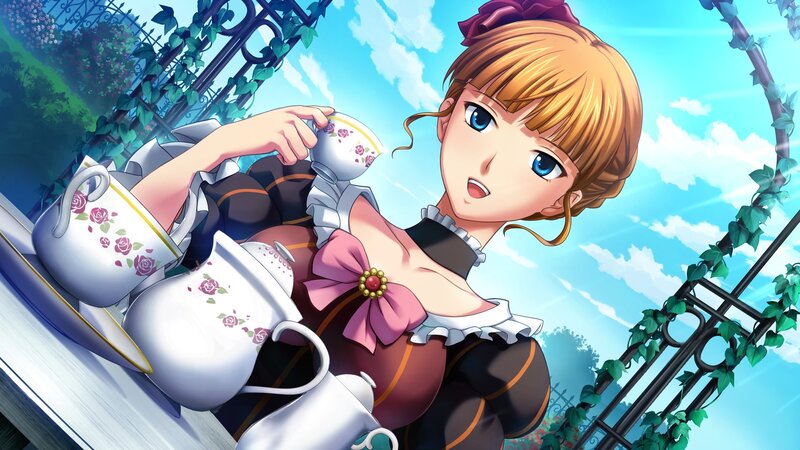 anime girl at tea party