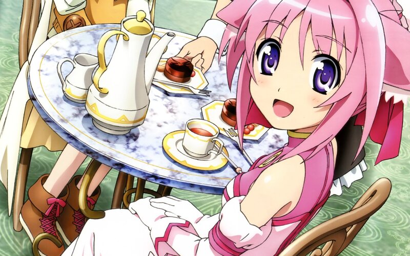 anime girl at tea party