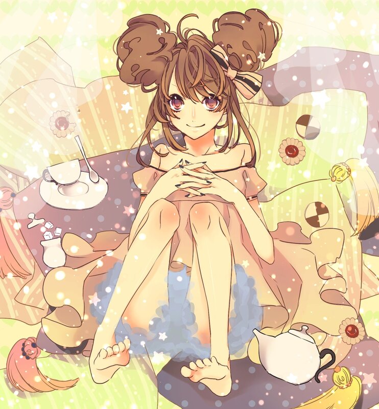 anime girl at tea party