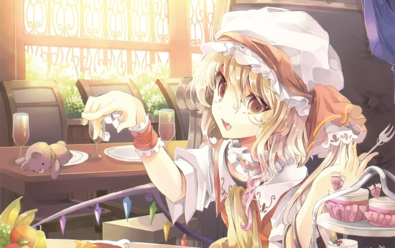 anime girl at tea party