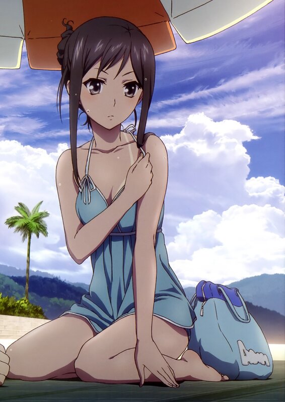 anime girl at the beach