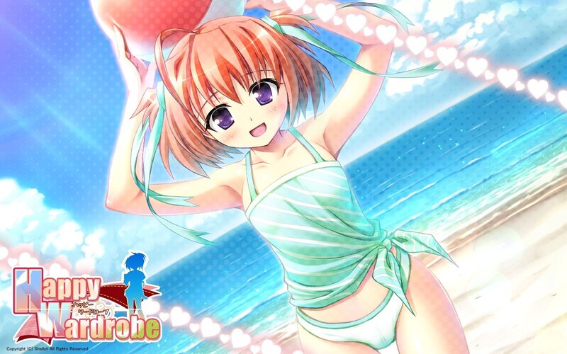 Anime girl at the beach