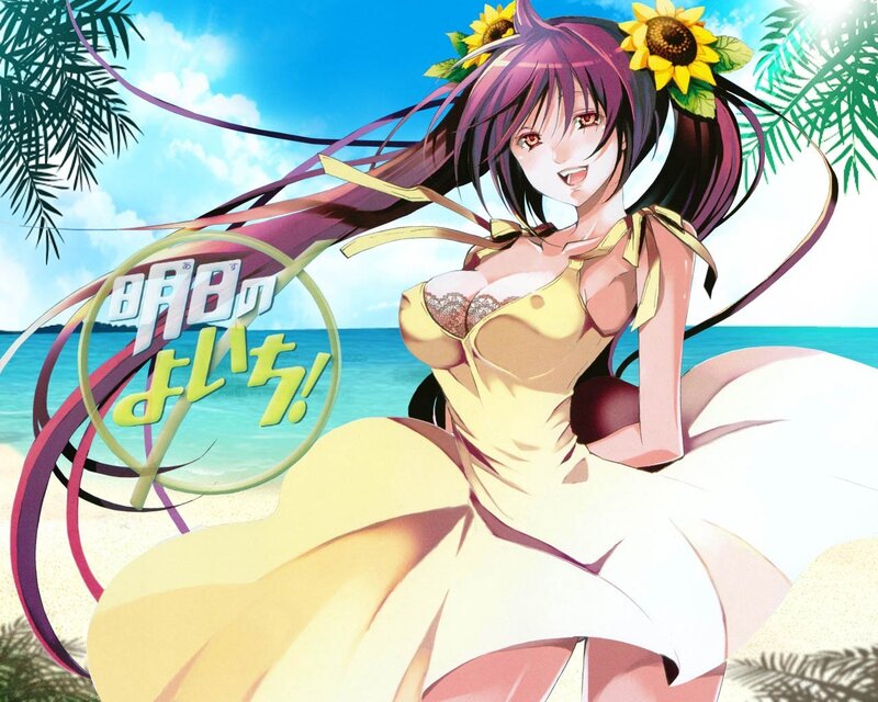 Anime girl at the beach