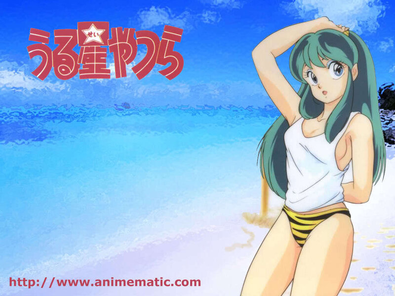 Anime girl at the beach