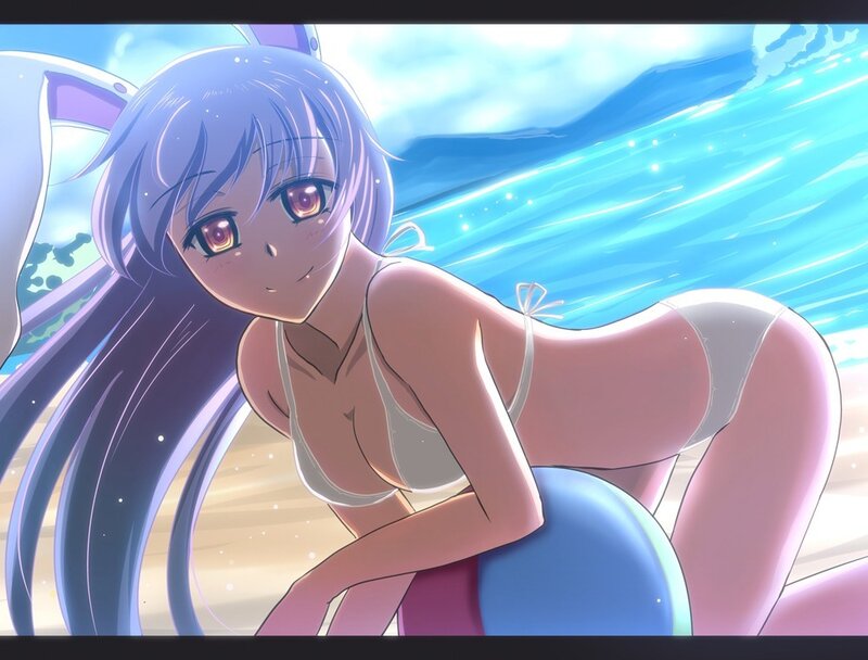 anime girl at the beach