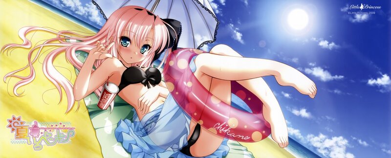 Anime girl at the beach