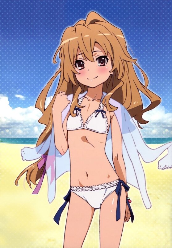 anime girl at the beach