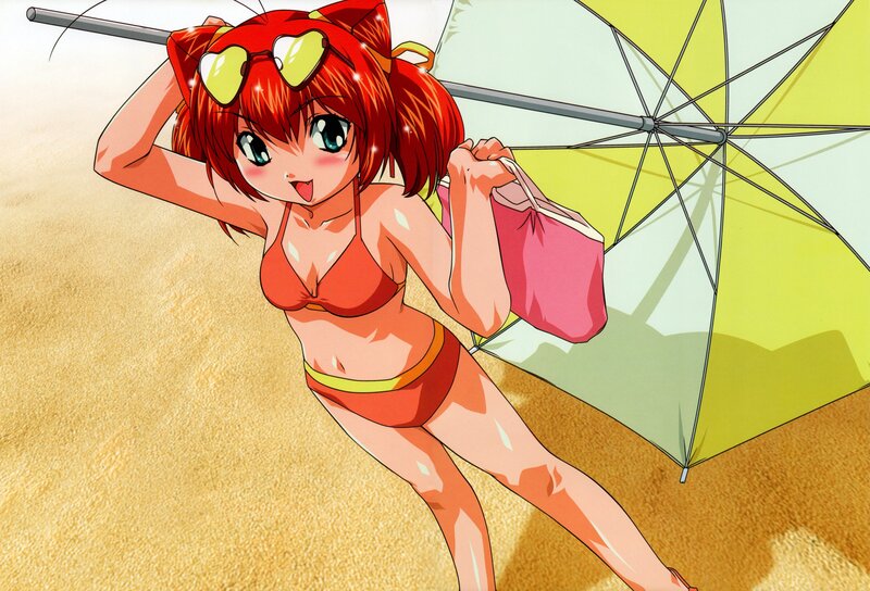 anime girl at the beach