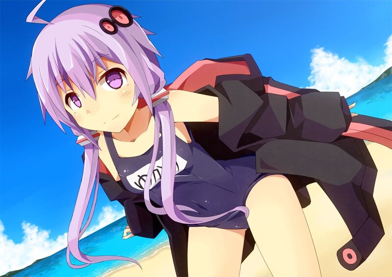 anime girl at the beach