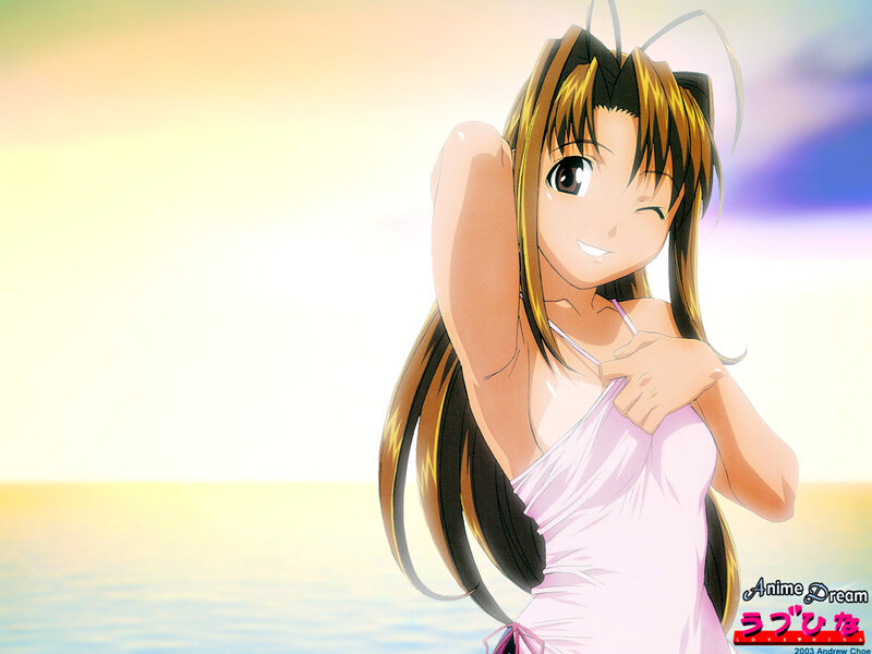 anime girl at the beach