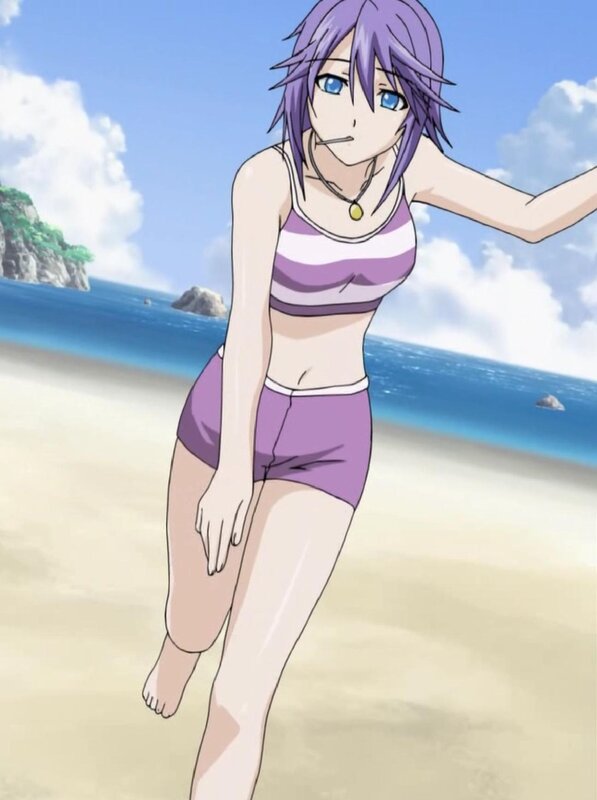 anime girl at the beach
