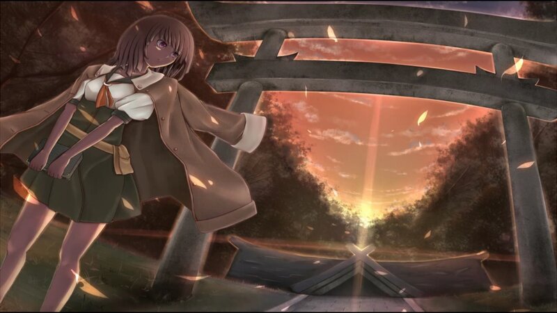 Anime Girl at Torii Gate