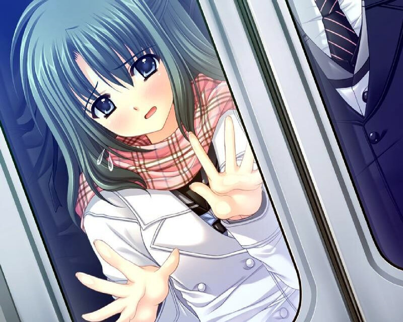 Anime Girl at Train Window
