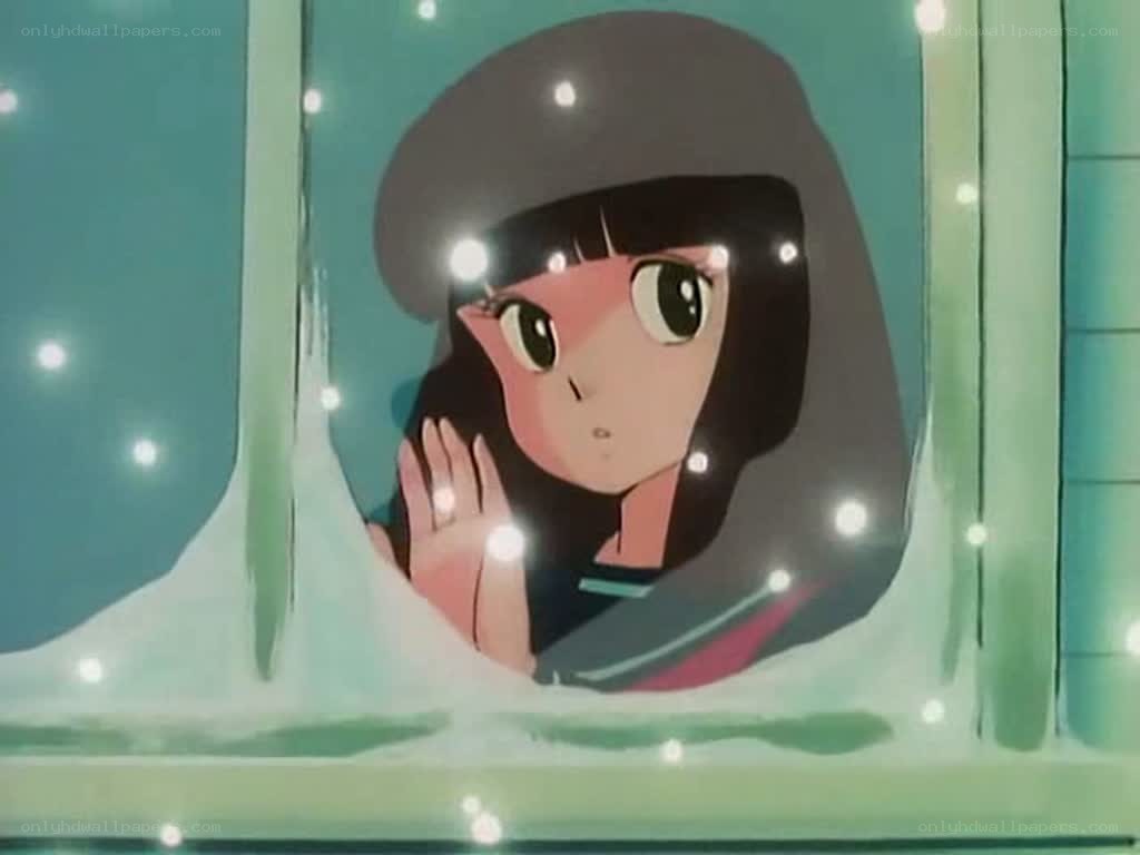 anime girl at window